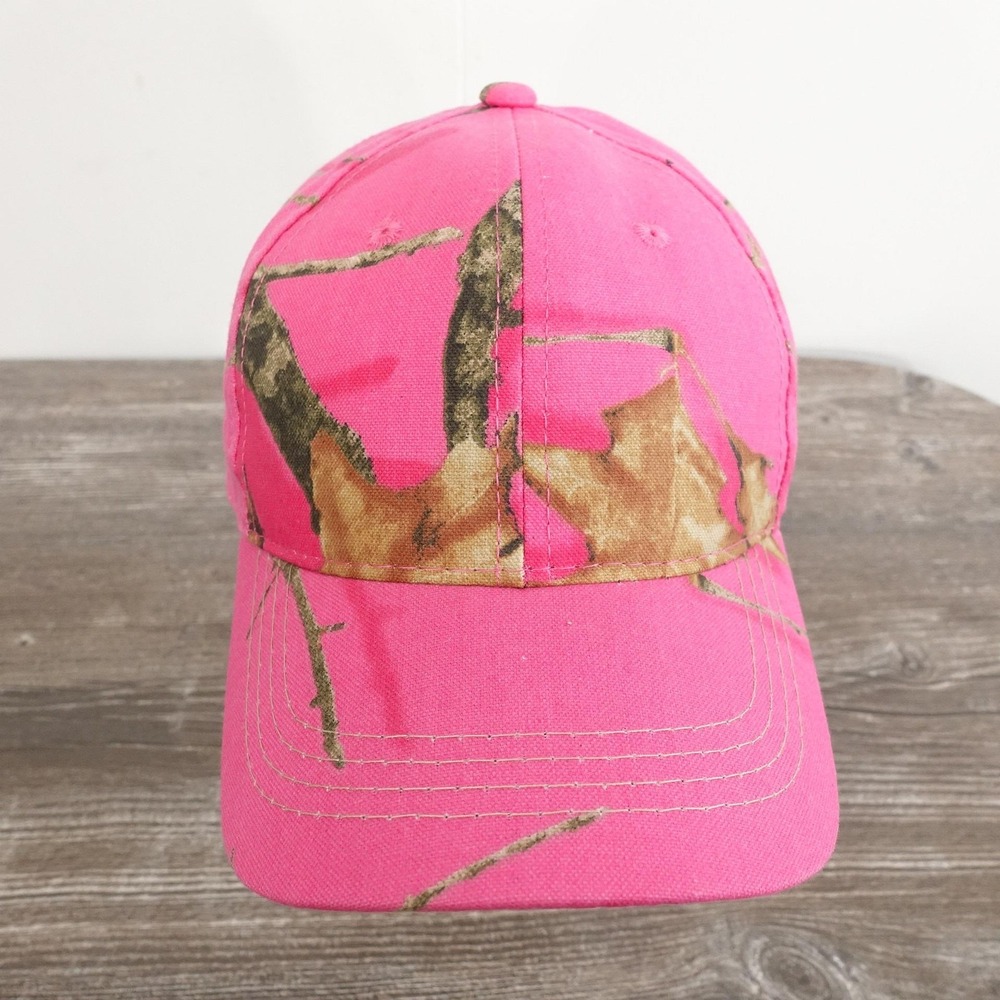 Mossy Oak Hat Cap Strap Back One Size Pink Camo Hunting Outdoor Adjustable Mens